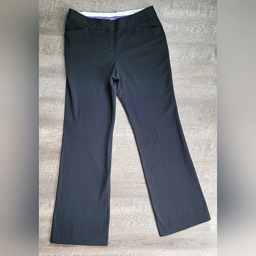 Vivienne Tam Classic Trousers Women's 4 Black Wide Flared Leg Stretchy EUC